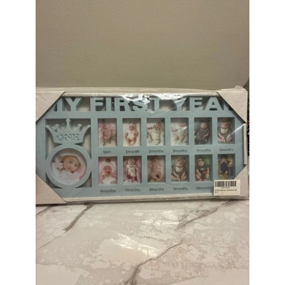 Baby's "My first year" photo frame - Brand new